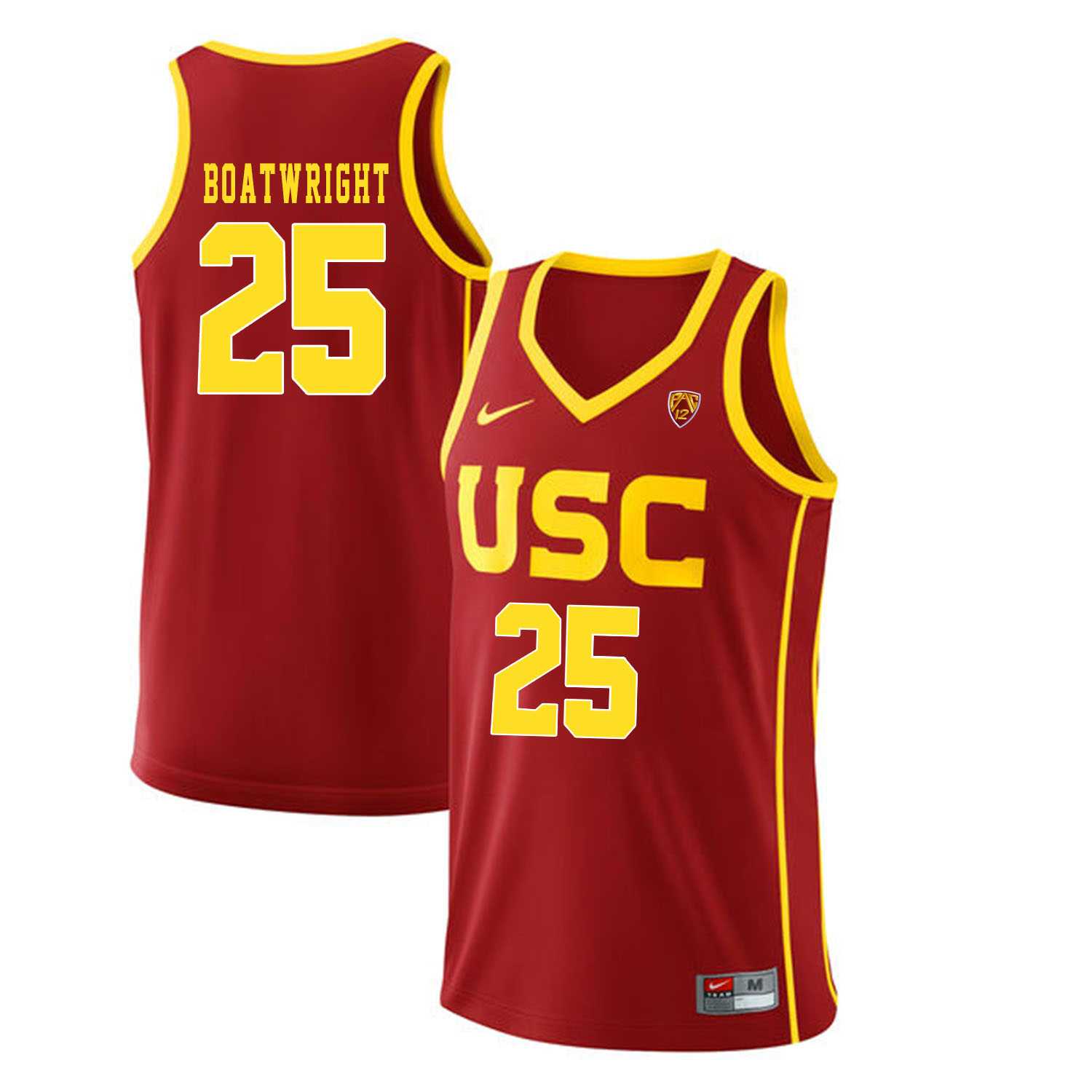 USC Trojans #25 Bennie Boatwright Red College Basketball Jersey